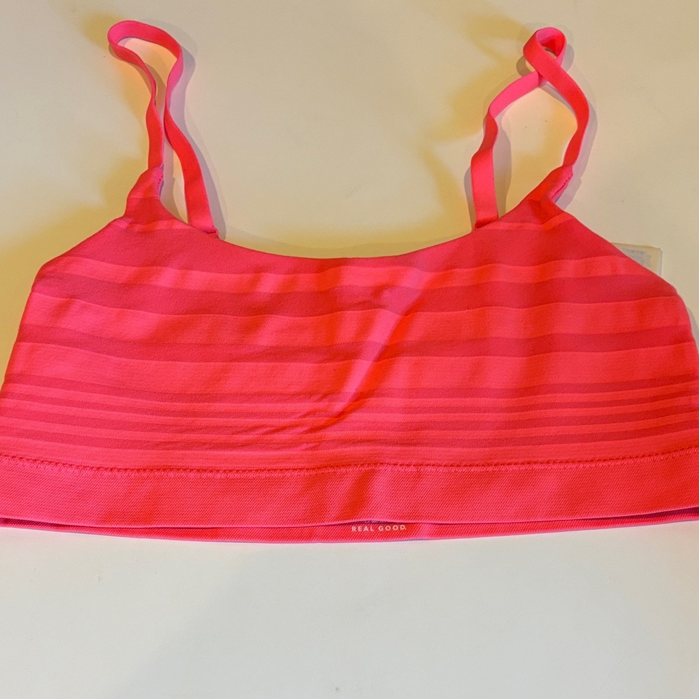 Aerie Bright Pink Striped Bra